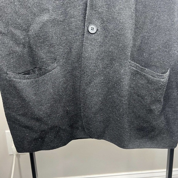 COS Gray Wool Knit Sweater Blazer Jacket Size XL Two Button - Picture 4 of 10